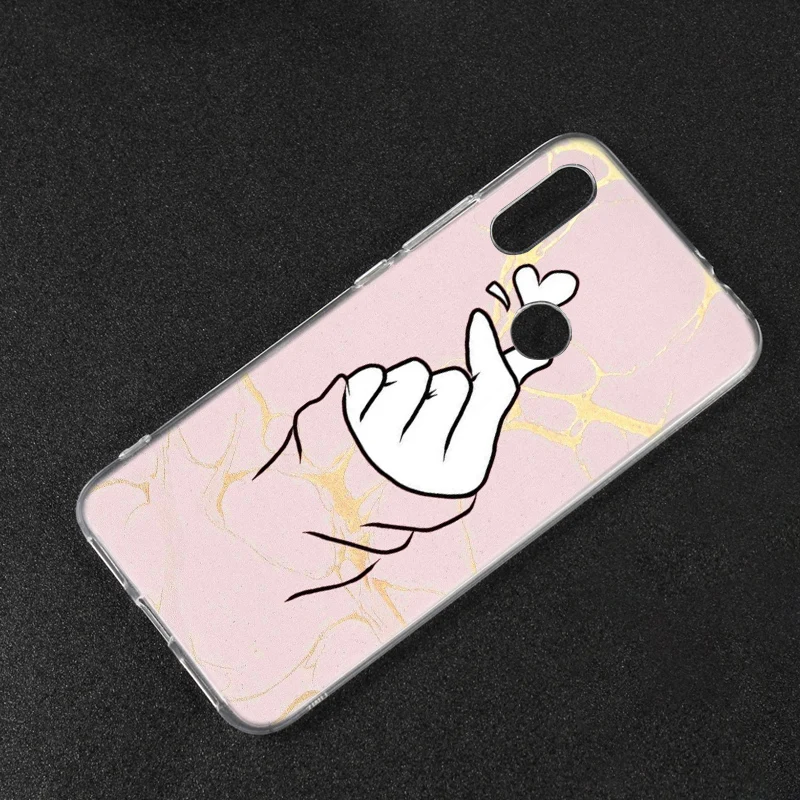 Мягкий силиконовый чехол Love on the finger kpop heart для Xiaomi Redmi K20 7 7A 5 5Plus 6 6A S2 Note 8 Pro |