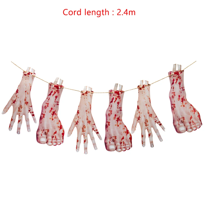 Горячая Распродажа украшение на Хэллоуин Висячие руки страшные кровавая