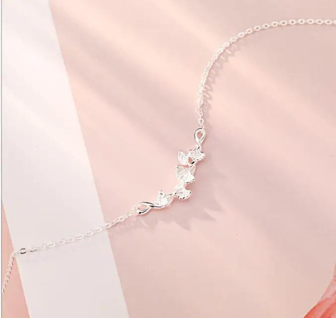 zhao Jewelry Ginkgo biloba Necklace female Clavicular chain silver | Украшения и аксессуары