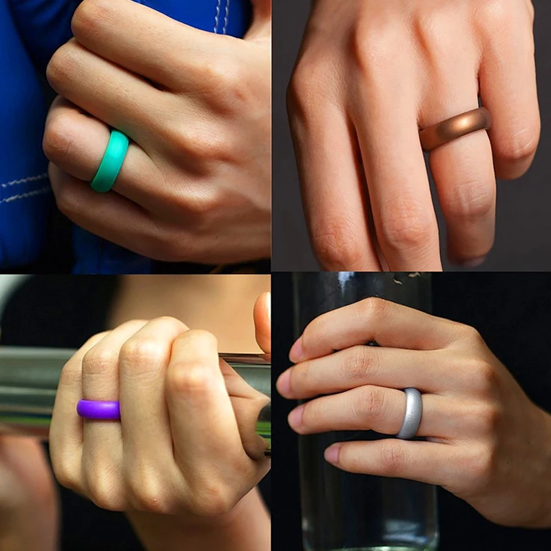 7 шт./лот набор силиконовых колец цветов кольцо для костюма красные желтые синие