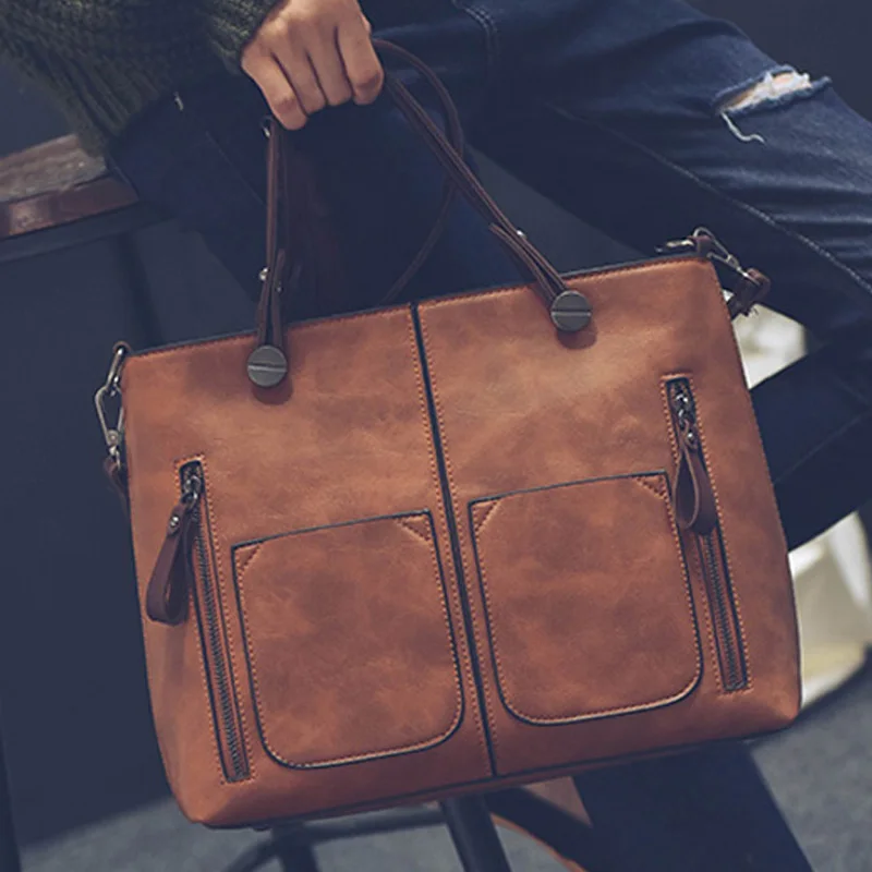 Винтажная Сумка-тоут женская дизайнерская сумка-портфель 2017 ретро модная сумка