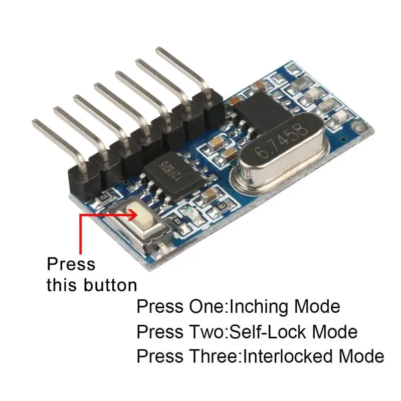 QIACHIP Wireless Remote Control 433mhz 4CH RF Learning Code 1527 Decoding Receiver and Transmitter Moudule For Light control DIY |