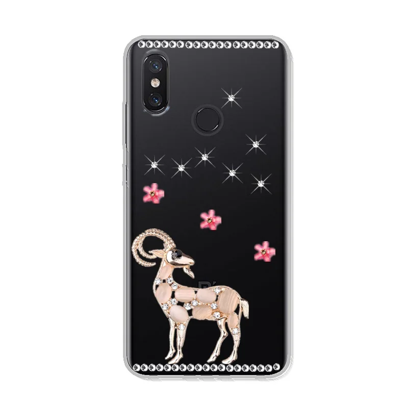 Чехол для телефона Mi 8 SE 6X 5S Max 3 2 Mix 2s A2 Lite с блестящими стразами Xiaomi Redmi 6a 6 pro 5 plus S2 Note