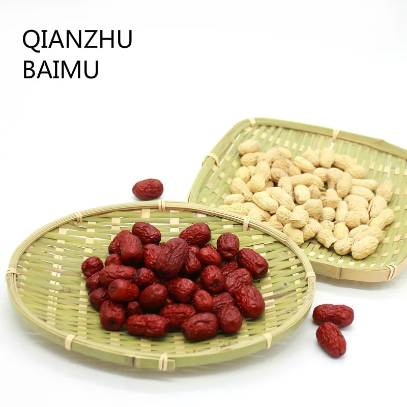 Бамбуковая тарелка для фруктов ручной работы поднос хранения ручная работа