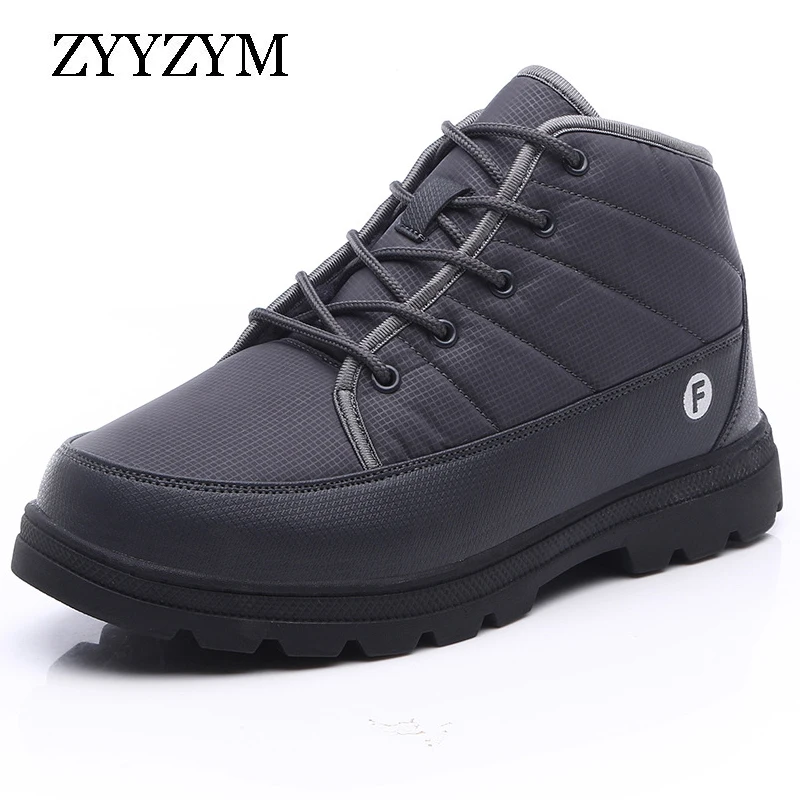 

ZYYZYM Mens Boots Winter Unisex Waterproof Cold proof Warming Plush Snow Boots Men High-Top Outdoors Boots Men Zapatos De Hombre