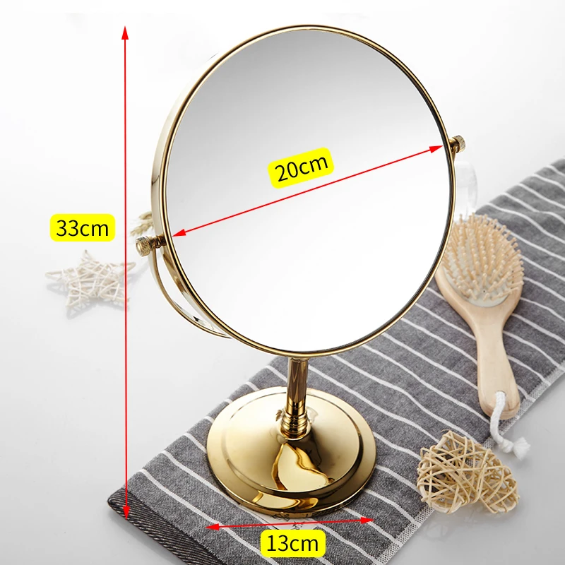 Зеркало для макияжа из нержавеющей стали двустороннее косметическое зеркало