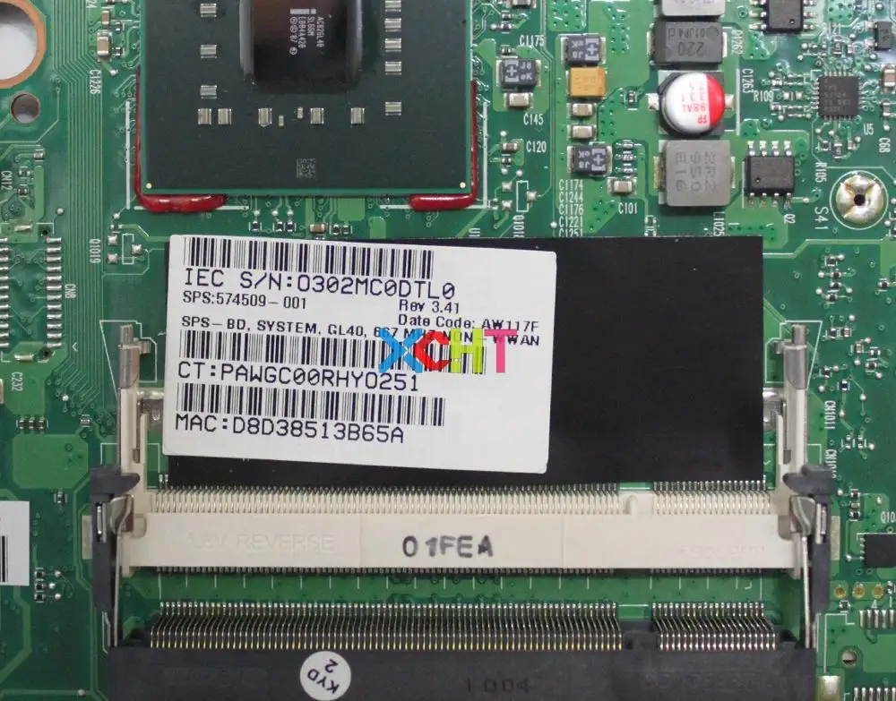Материнская плата для ноутбука HP 4510s DX2810 2818 574509 001 6050A2252601 MB A04 GL40 UMA материнская