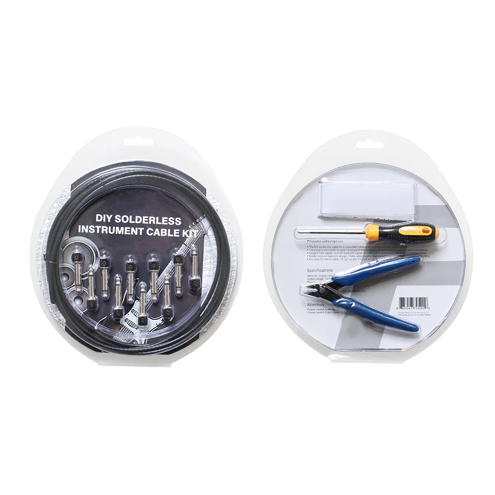 

DIY Solderless Cable Kit Guitar Pedalboard Patch Cord Set Durable Accessories Instrument ED-shipping