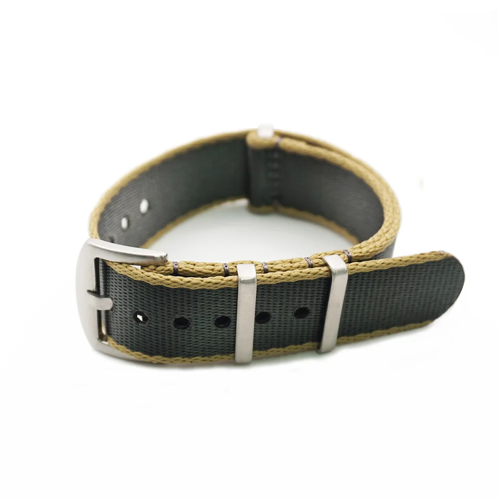 Grey khaki Edge NATO армейский спортивный бренд нейлоновый тканевый ремень безопасности Nato ремень 20 мм 22 мм аксессуары полосы 007 Джеймс Бонд для Омега ремень - Цвет ремешка: Grey khaki Edge