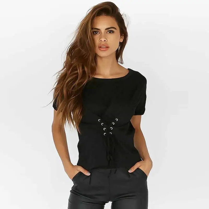 2017 Рубашки для мальчиков Для женщин летние футболка Повседневное ремень с