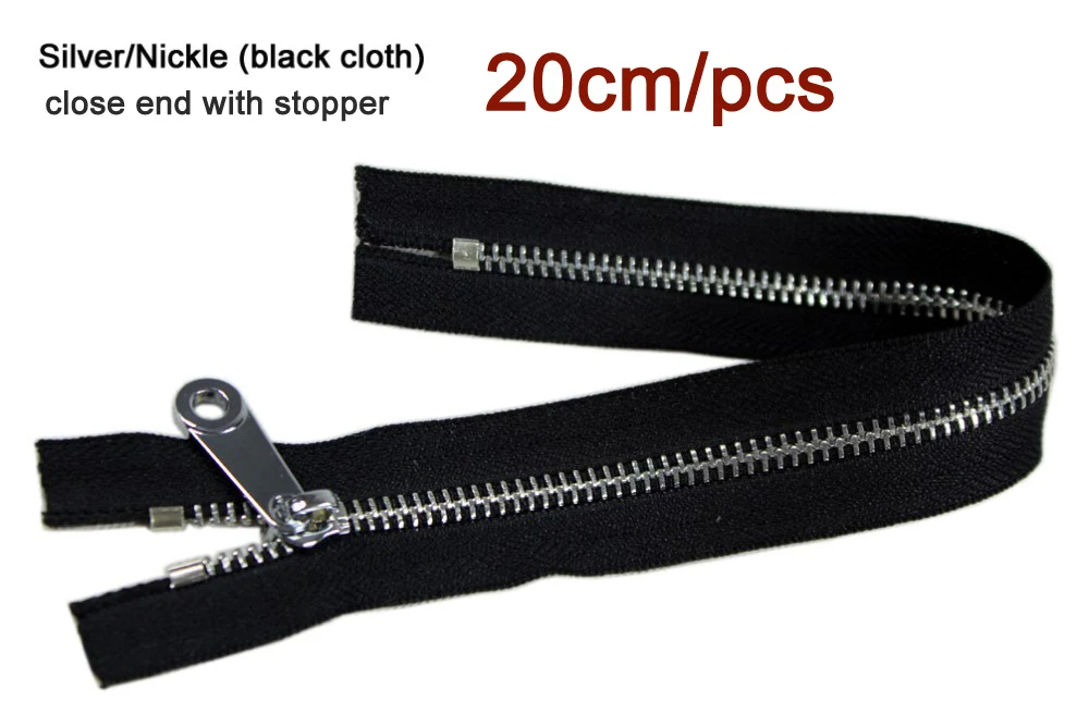 Черная ткань #5 Металлические молнии для шитья 20 см 3 шт./лот|zipper corset|zipper topzipper pouch |
