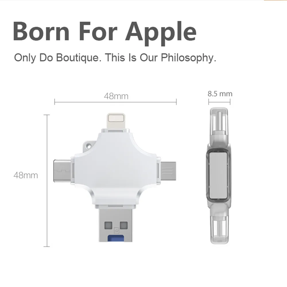 4 в 1 кардридер Micro USB Type C IOS OTG SD TF для Android Phone Momery Card Adapter iPad Macbook Camera|Картридеры| |