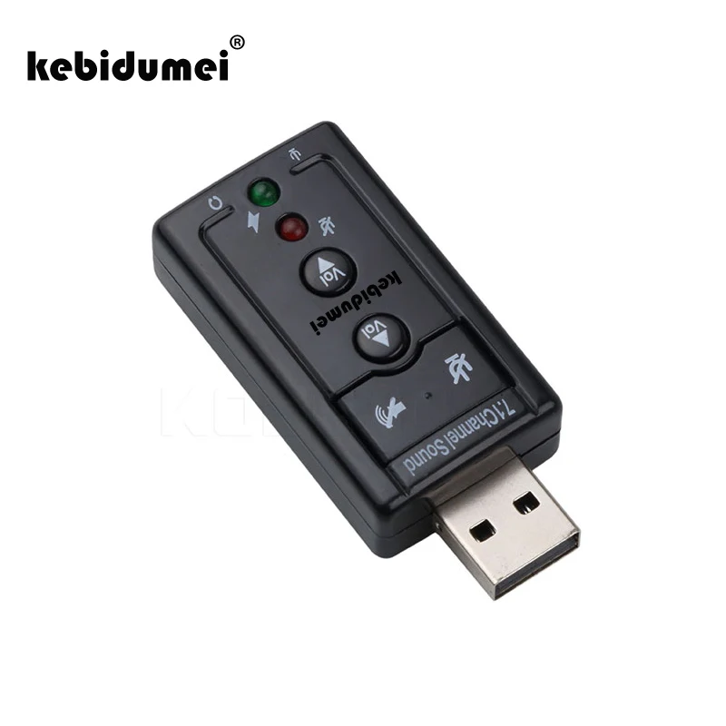 KEBIDUMEI External USB VIRTUAL 7.1 Channel 3D Speaker Audio Microphone Sound Card Mic Adapter 3.5mm Jack Stereo | Компьютеры и офис