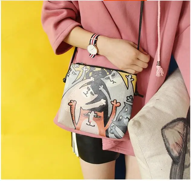 1 шт. сумка через плечо с принтом кошачьей лапы|messenger crossbody bag|crossbody baghandbag cat |
