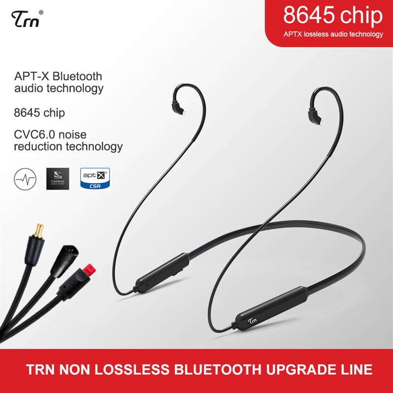 TRN Наушники Аксессуары беспроводной bluetooth 4 1 APT X кабель 0 75/0 78/MMCX HIFI наушники 2PIN для