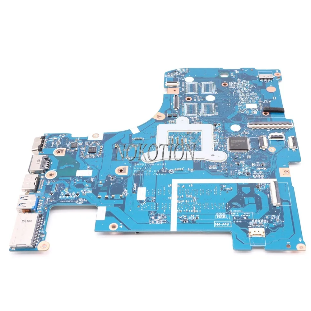 NOKOTION FRU 5B20K61902 BMWD1 NM A491 материнская плата для lenovo 300 17ISK ноутбука SR2EZ I7 6500U полностью