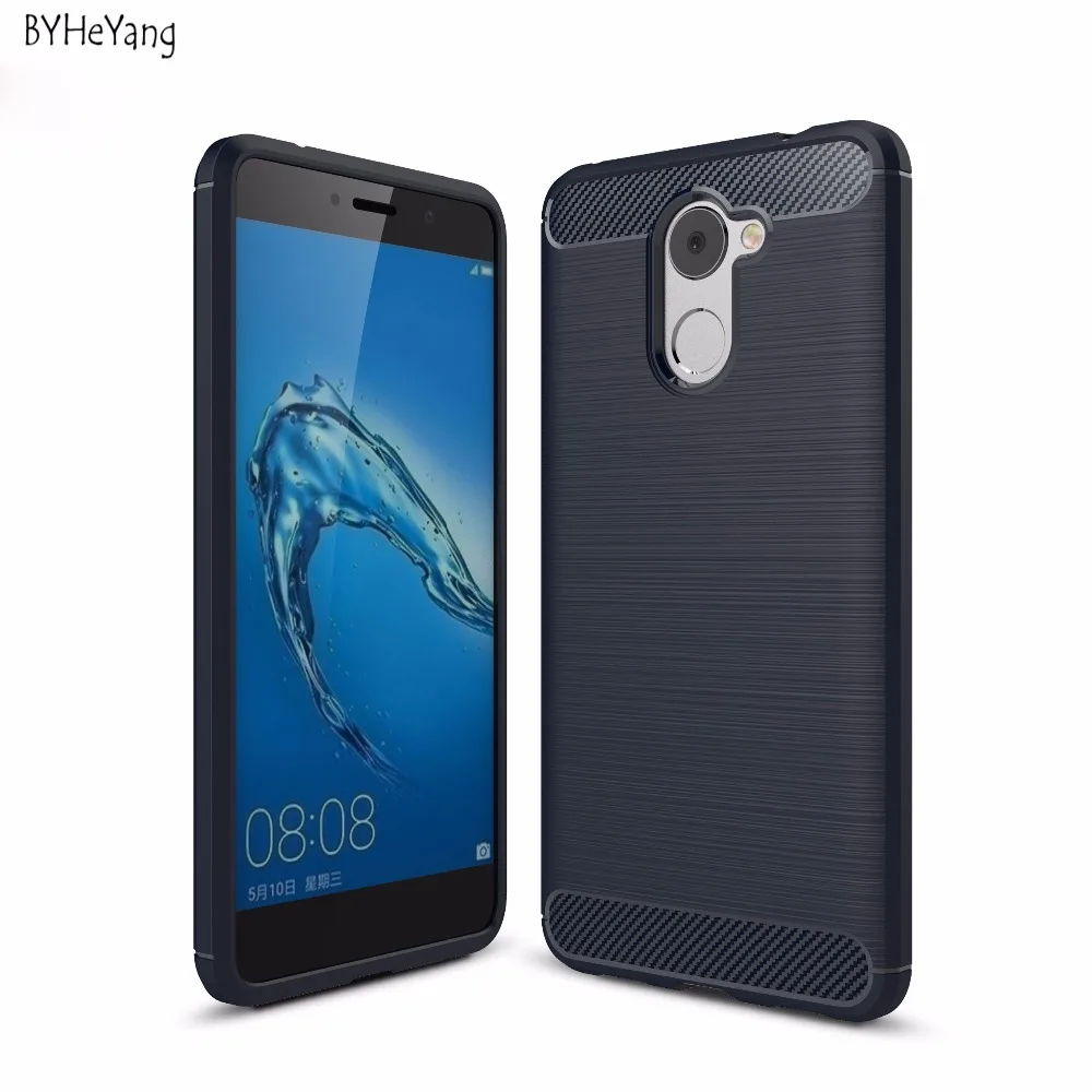 BYHeYang для Huawei Y7 Prime чехол ультра тонкий из углеродного волокна устойчивый к