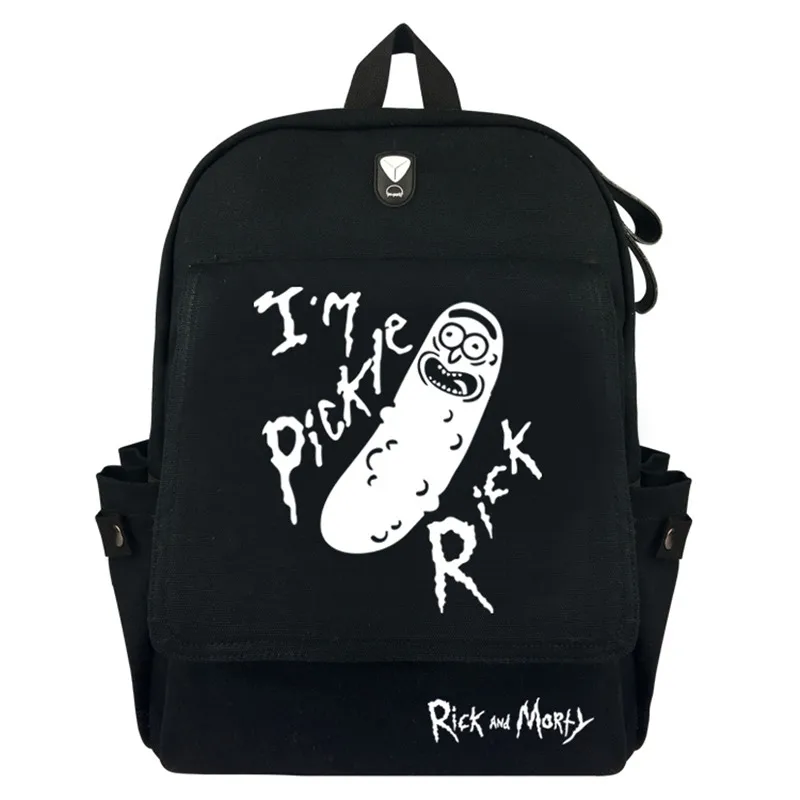 Rick and marty Pickle Rick 15,6 дюймов, школьные сумки для мужчин и женщин, Холщовый Рюкзак, повседневные дорожные сумки для подростков, 3 цвета