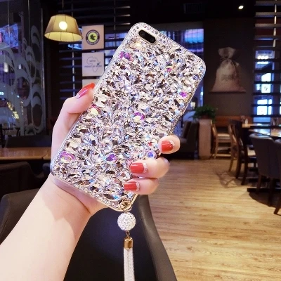 Роскошные 3D Bling Стразы С кристалалми и стразами Подвеска мягкий чехол для