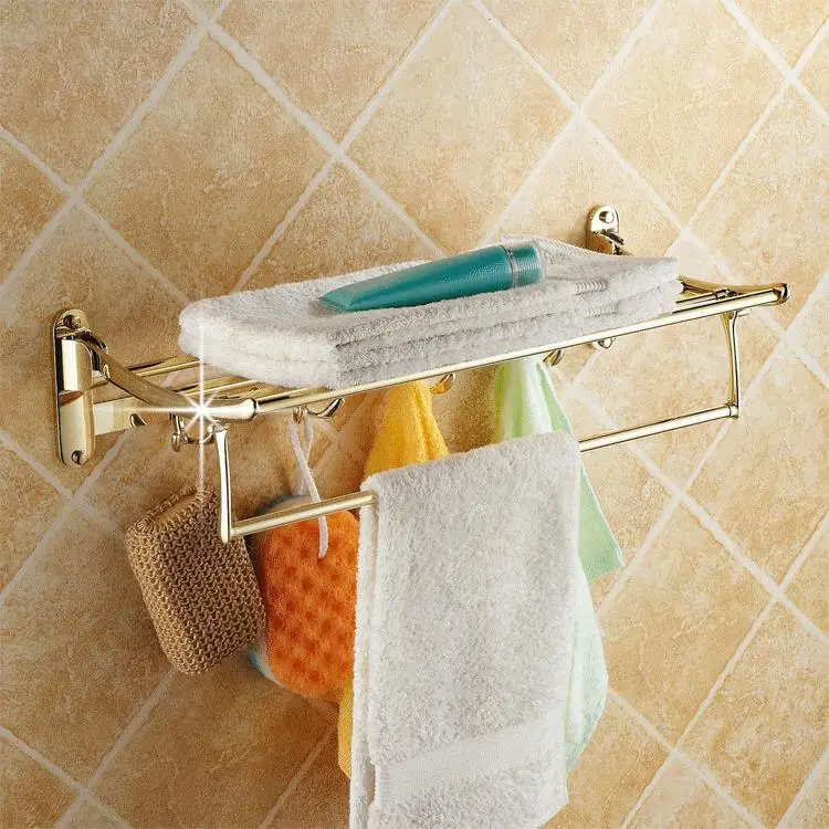 Новая золотая стойка для полотенец в европейском и американском стиле вешалка