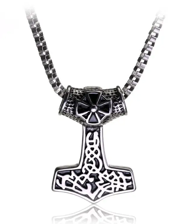 6 10 стилей Мститель Тор ожерелье молоток Темный мир сплав THOR'S HAMMER Magick Мужская подвеска ожерелье ювелирные изделия Прямая поставка - Окраска металла: 6