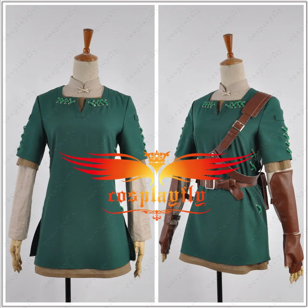 (W0510) легенда о Зельде ссылка Косплей Костюм Топ куртка ремень сумка рубашка с