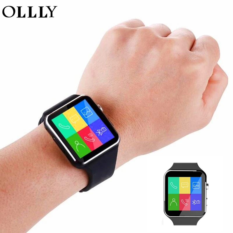 Ollly X6 Bluetooth Smart часы 16 ГБ Поддержка микро сим-карты Камера видео для Android Samsung HTC Sony