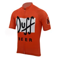 Красный для мужчин Велоспорт Джерси короткий рукав велосипед одежда duff пивная