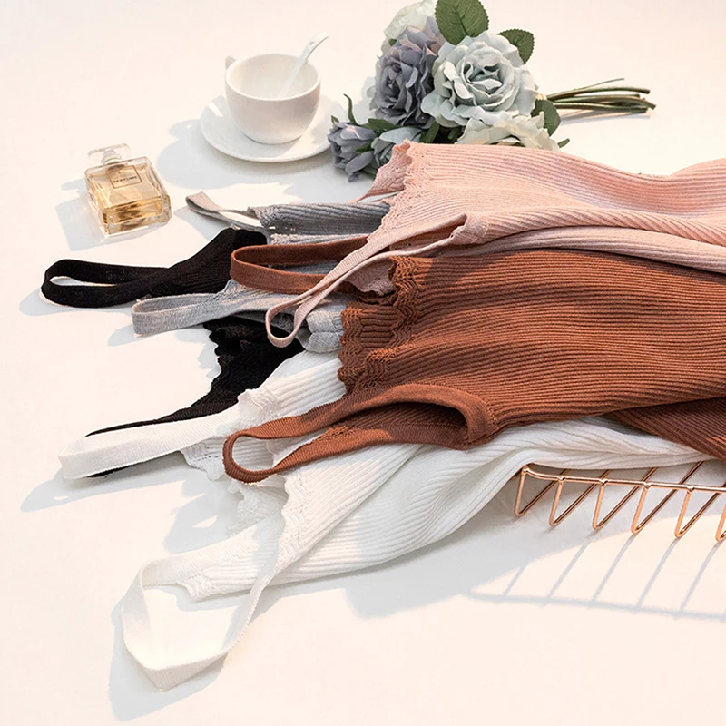 Летние топы на бретельках женские пикантные без рукавов новинка 2019 корейский