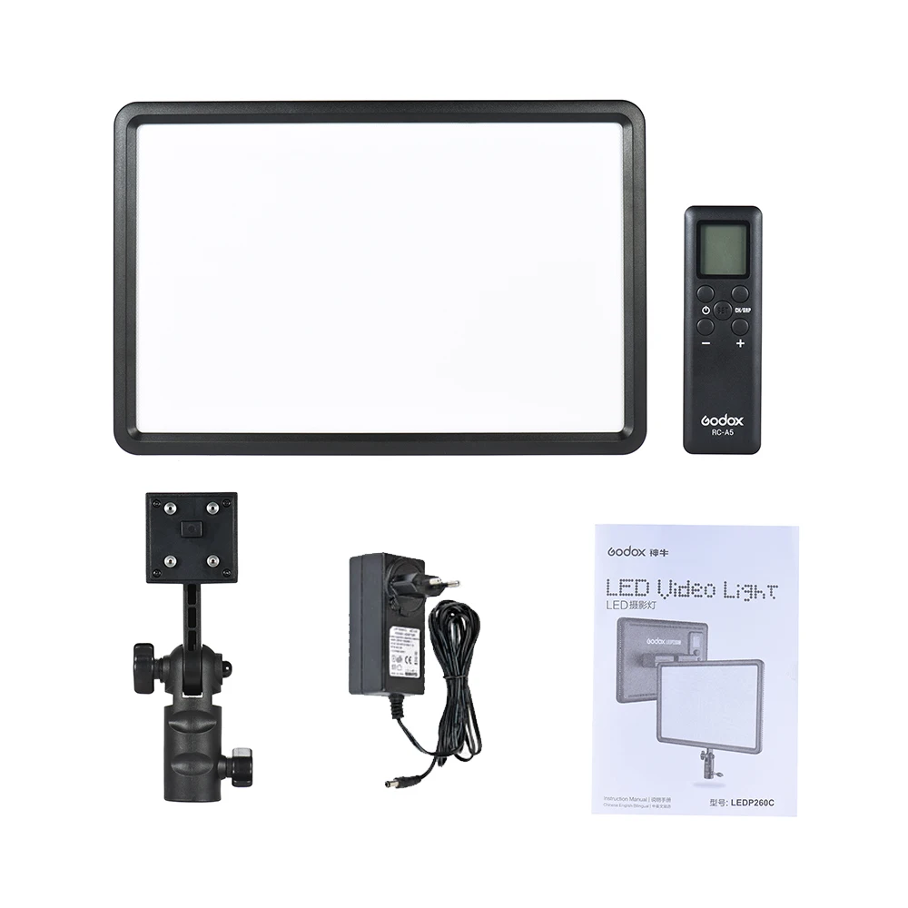 Ультратонкая светодиодная панельная лампа GODOX LEDP260C 30 Вт + набор аккумуляторов для