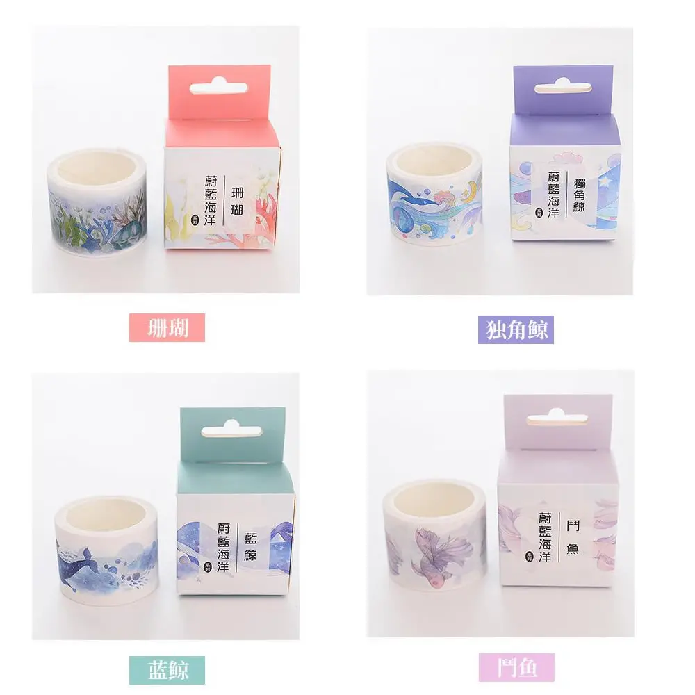 30mm*5m sky-blue marine series masking washi tape 10 styles available decoration sticker school Office stationery Supplies | Канцтовары
