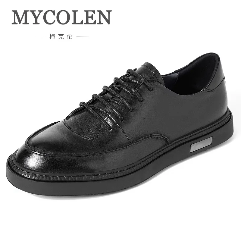 Мужская обувь для отдыха MYCOLEN деловая из натуральной кожи на шнуровке брендовая