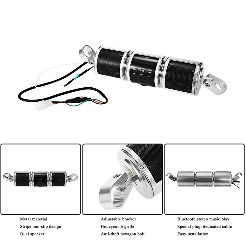 Мотоцикл автомобиль Bluetooth MP3 ремонт аудио звукоизолированный динамик