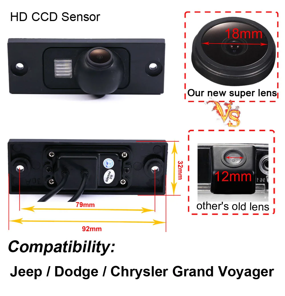 Камера ночного видения HD CCD 1280*720 пикселей 18 мм объектив парковочная камера