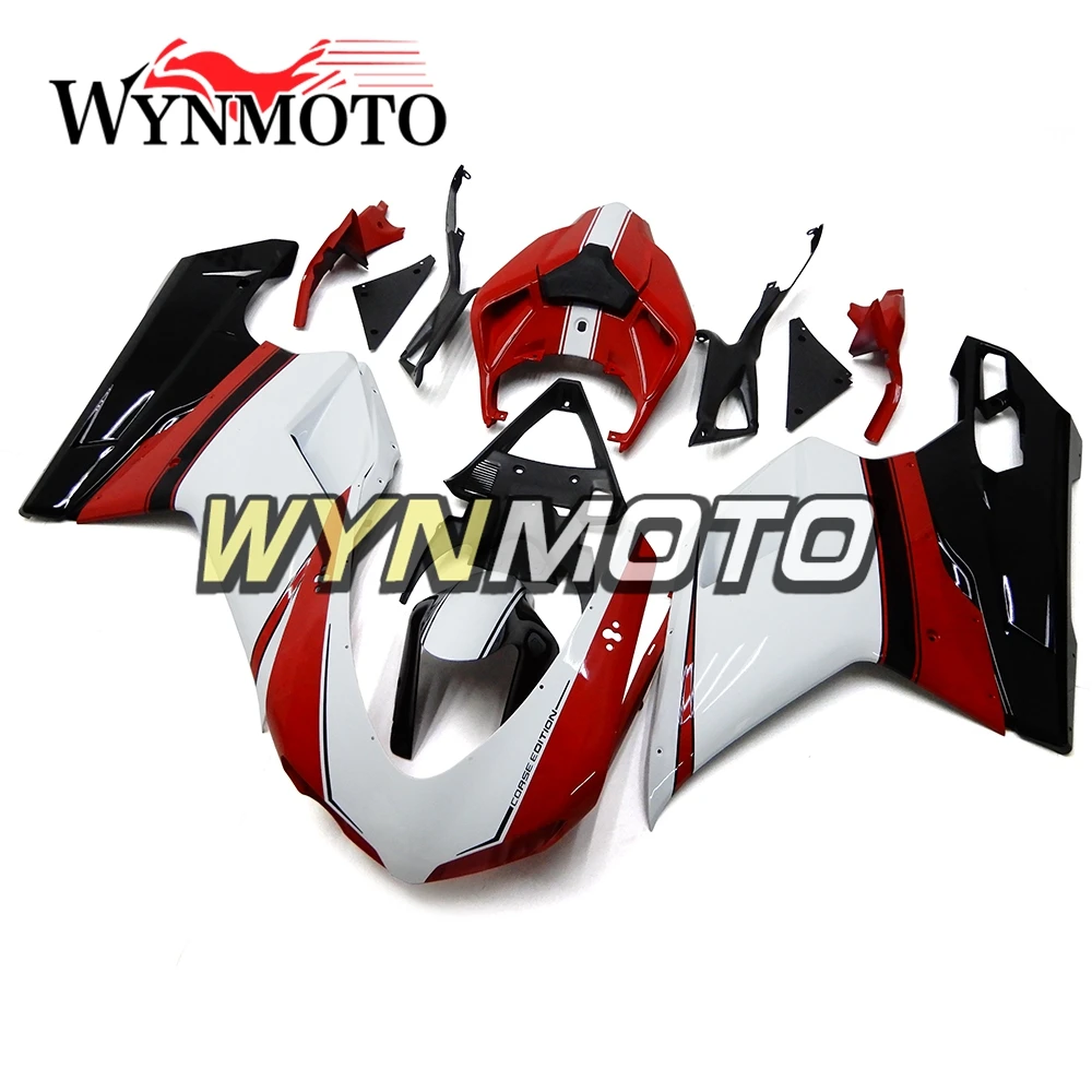 

Complete Fairings For Ducati 1098 848 1198 2007-2012 Injection ABS Plastics 1198 07-12 Bodywork Sportbike White Red Black Covers