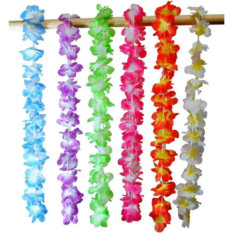36 Counts Adult Kids Hawaiian Leis Tropical Multicolor Vibrant Artificial Flowers Luau Theme Party Supplies Beach Holiday Decor |