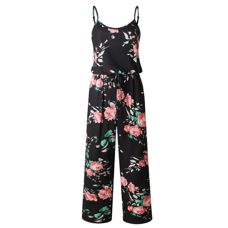 CHAMSGEND Rompers summer 2018 Drop shipping Boho Women Ladies Printing Sleeveless Long Playsuits Jumpsuit O0707#30 | Женская одежда