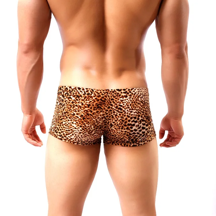 Мужские трусы боксеры с леопардовым принтом дышащие трусы|boxer male|sexy men boxer shortsmens