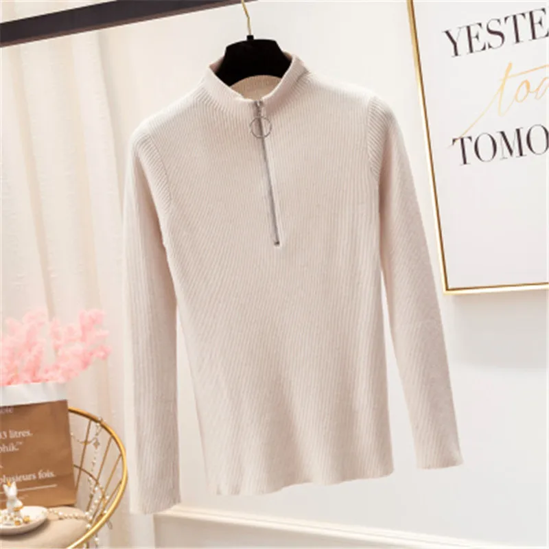 zipper Sweater 2019 NEW Autumn winter Women pullover sexy female sweater o-neck Knitted Slim pullovers pull PZ735 | Женская одежда