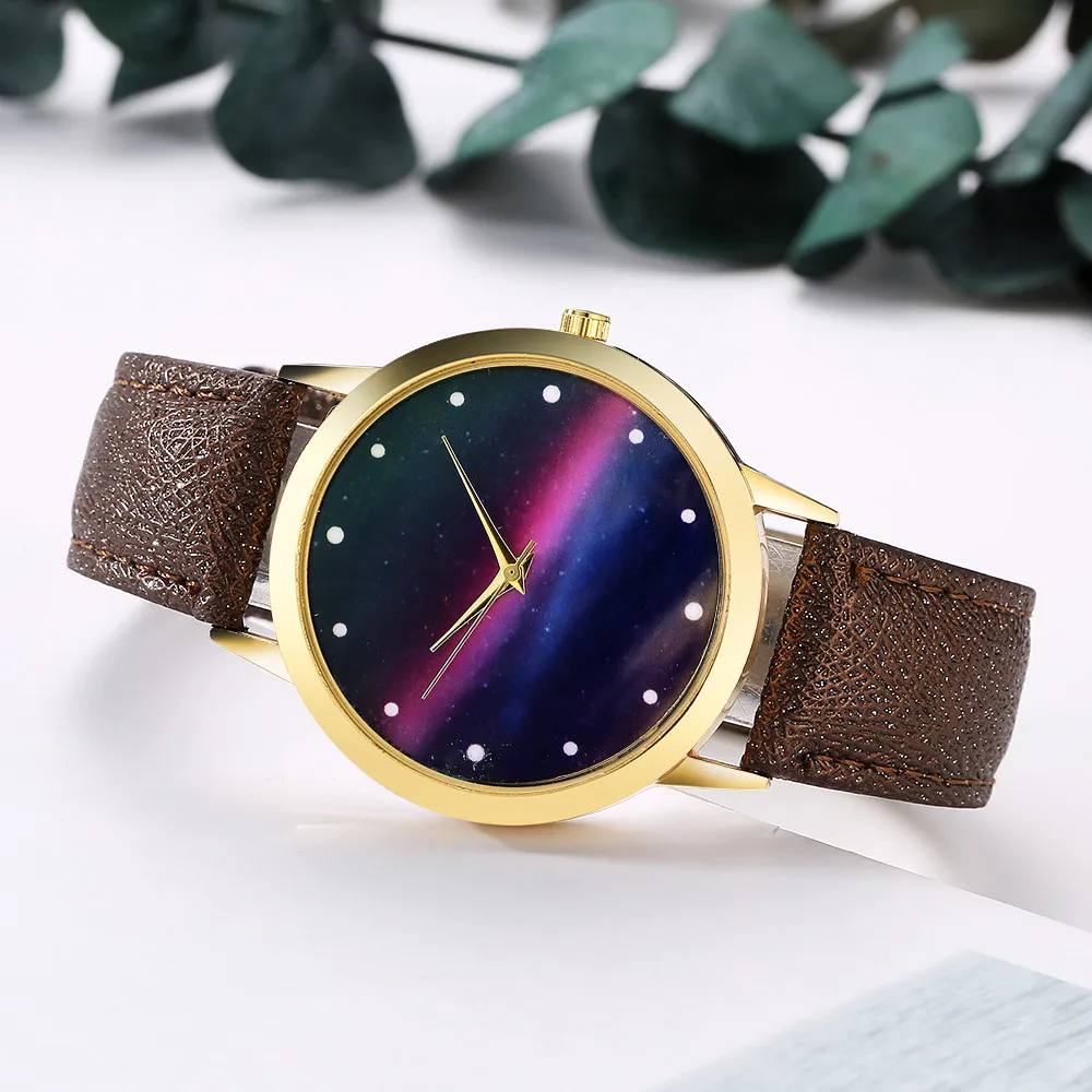 Женские модные часы Aurora Universe Starry Sky кварцевые круглые наручные Reloj de dama Wd3|Женские