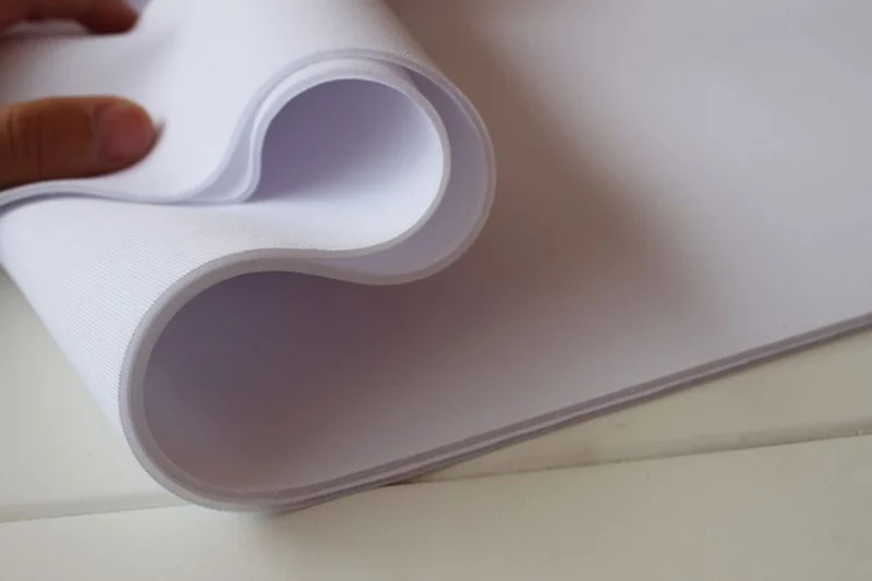 Однотонная окрашенная белая Неопреновая ткань основовязание 92% полиэстер 8%