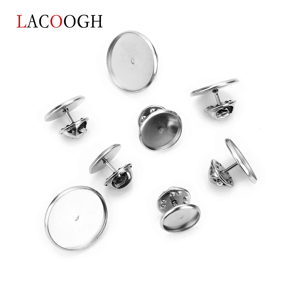 Пустая основа для броши из нержавеющей стали 20 шт./лот подходит круглой рамки