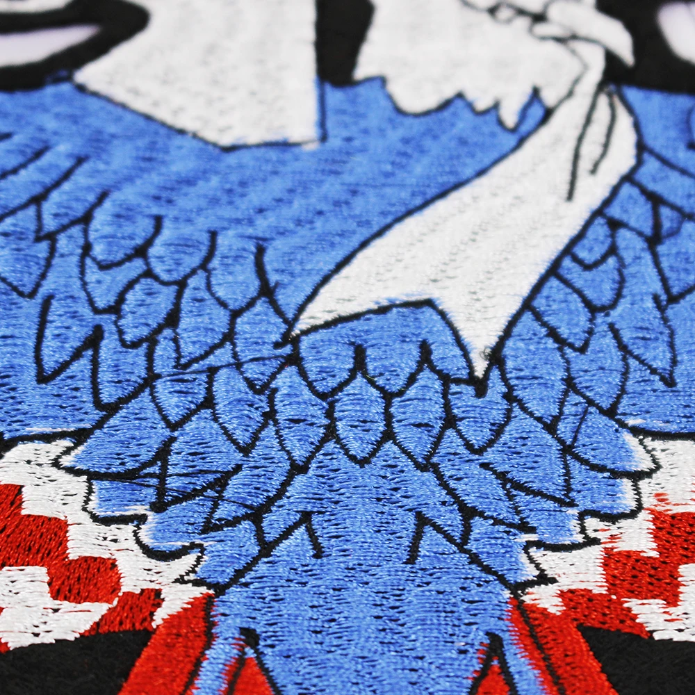 10 шт. модные двойные нашивки с вышитыми розами и аппликацией в виде Орлов на спине