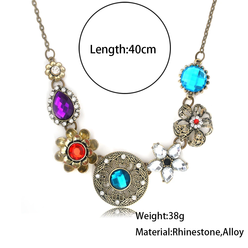 Женское длинное ожерелье Collier винтажные хрустальные цветы колье и подвески 2020 |