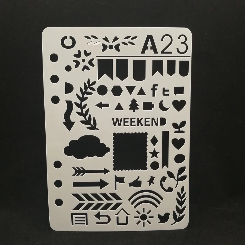 Оставьте трафарет в выходные для рисования Diy скрапбукинга/фотоальбома домашний