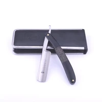 free shipping titan shaving tools wooden handle steel blade straight shaving razor