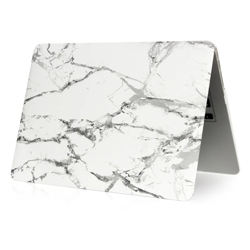 White Black EGYAL мраморный Матовый Жесткий Чехол для ноутбука Macbook Air 13 11 Pro 15 retina 12 дюймов чехол с сенсорной панелью для нового Pro ID cover A1932 - Цвет: White Black