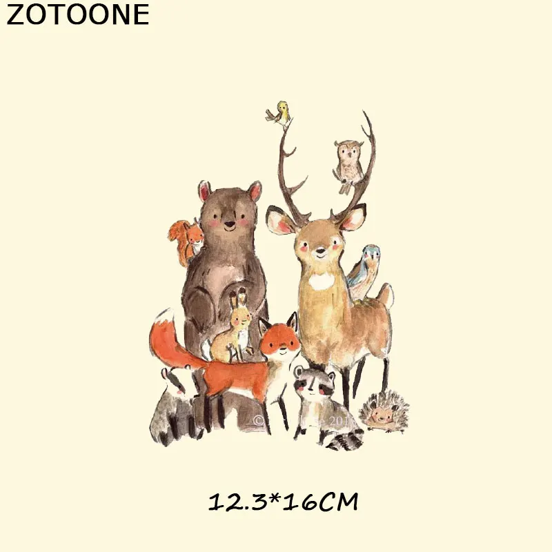 ZOTOONE милые животные нашивки модная одежда украшения патч уровень стираемые