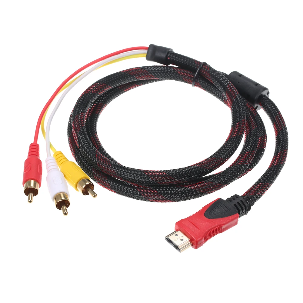 HD RCA аудио видео кабель к 3 папа AV провод шнур DV MP4 конвертер 1 5 м | Компьютеры и офис