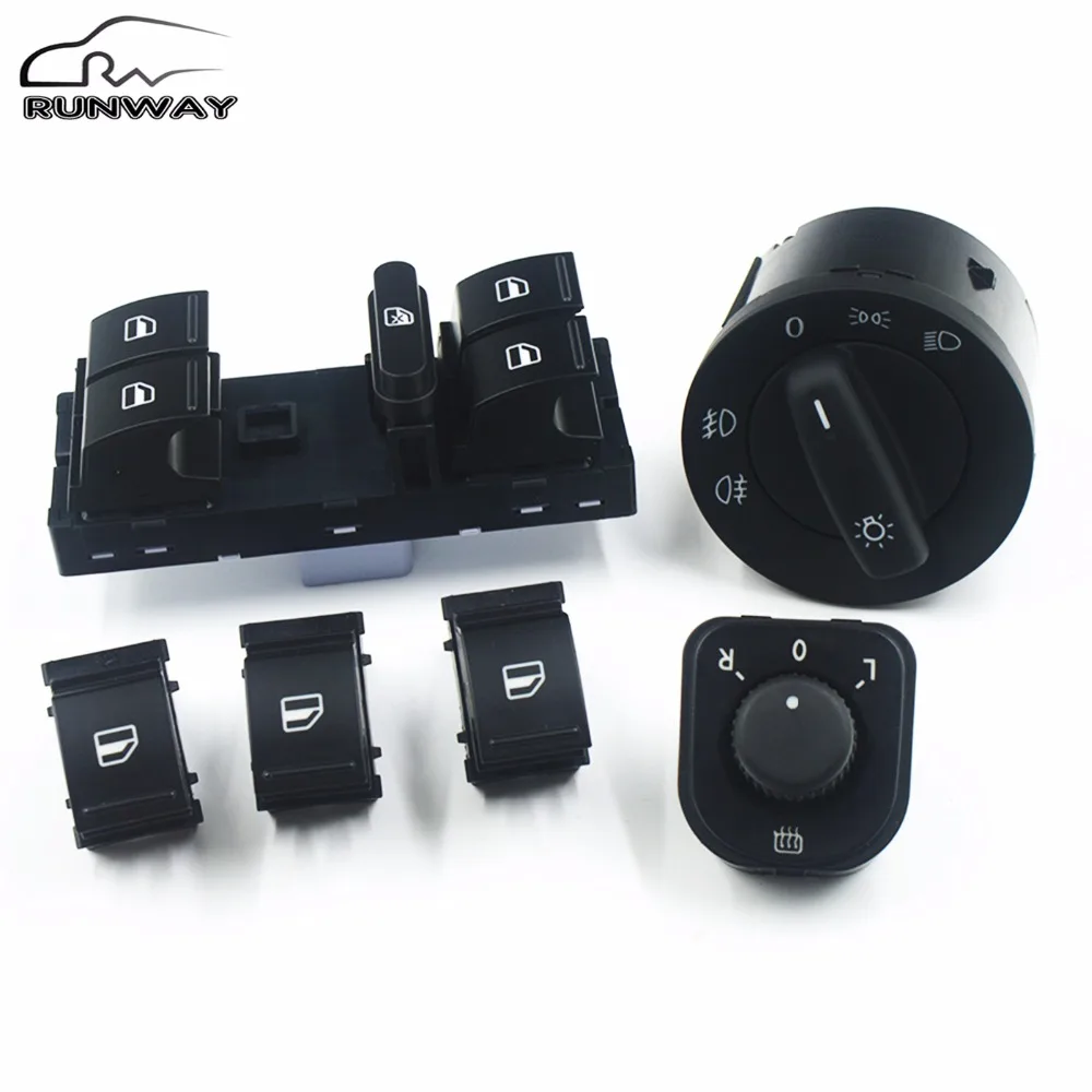 Новый зеркальный переключатель питания фар окон для Volkswagen VW jetta mk5 golf 5 6 tiguan passat b6 B7